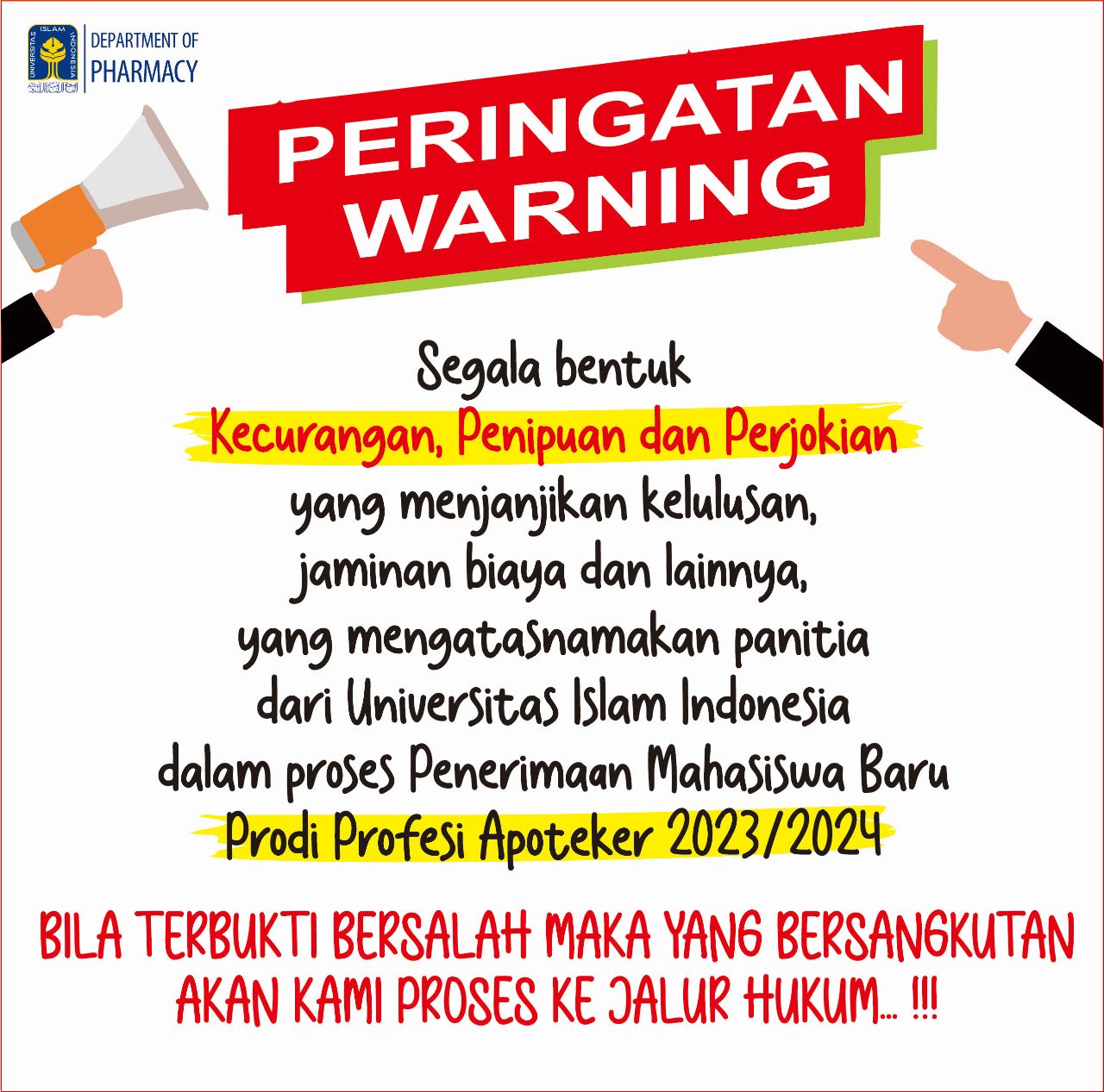 PMB 43 Warning